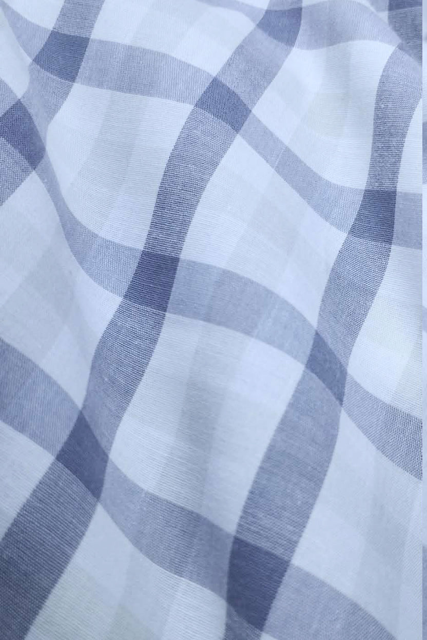 SLATE BLUE BLOCK CHECK