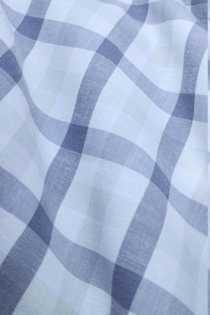 SLATE BLUE BLOCK CHECK