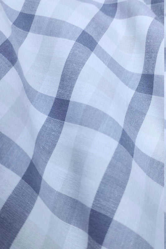 SLATE BLUE BLOCK CHECK