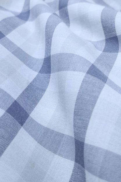 SLATE BLUE BLOCK CHECK
