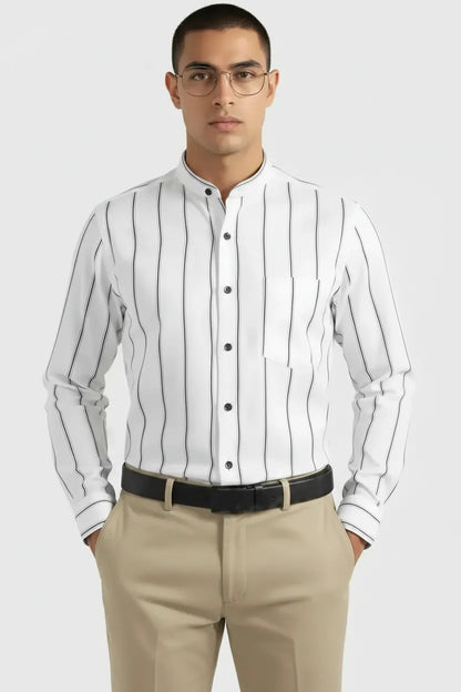 MODERN PARALLEL STRIPE SHIRT