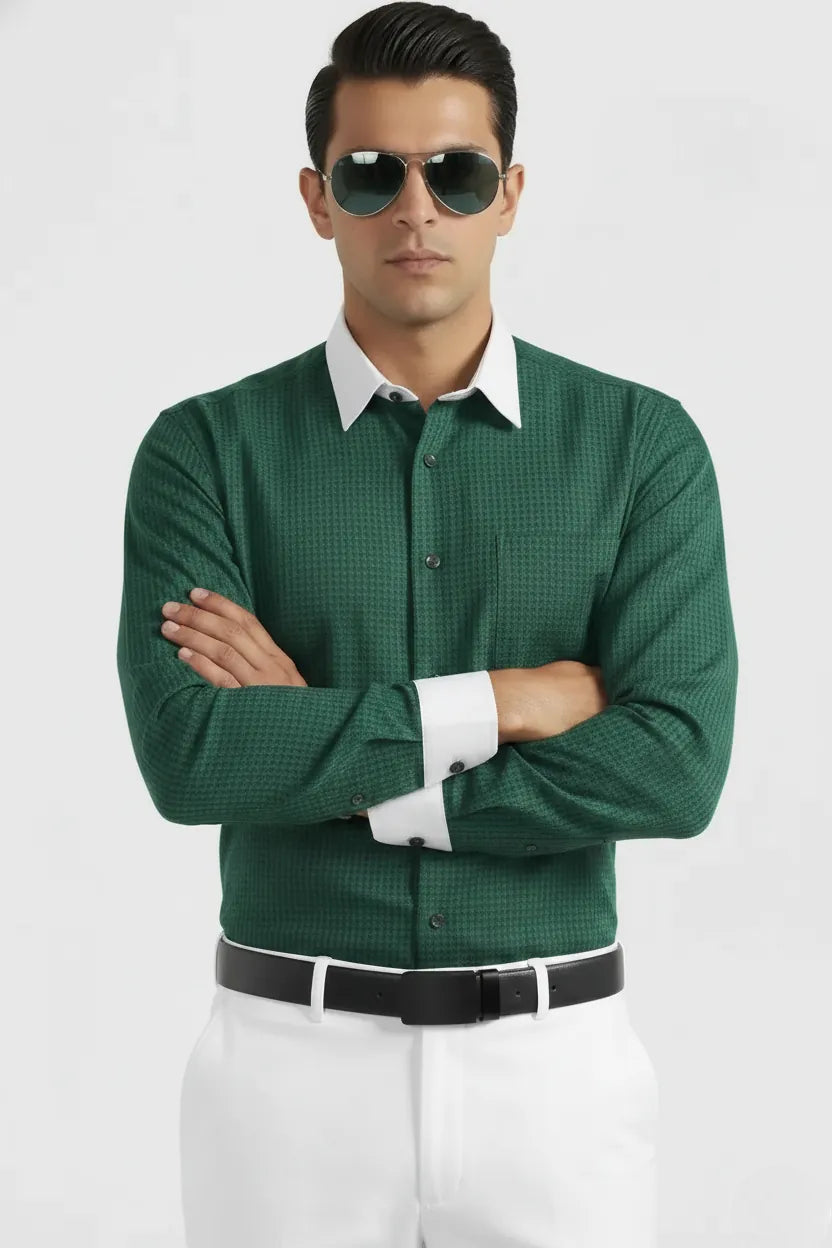 EMERALD GREEN MICRO SHIRT