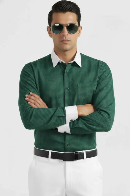 EMERALD GREEN MICRO SHIRT