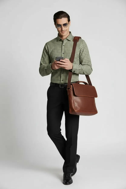MODERN EARTH CHECK SHIR