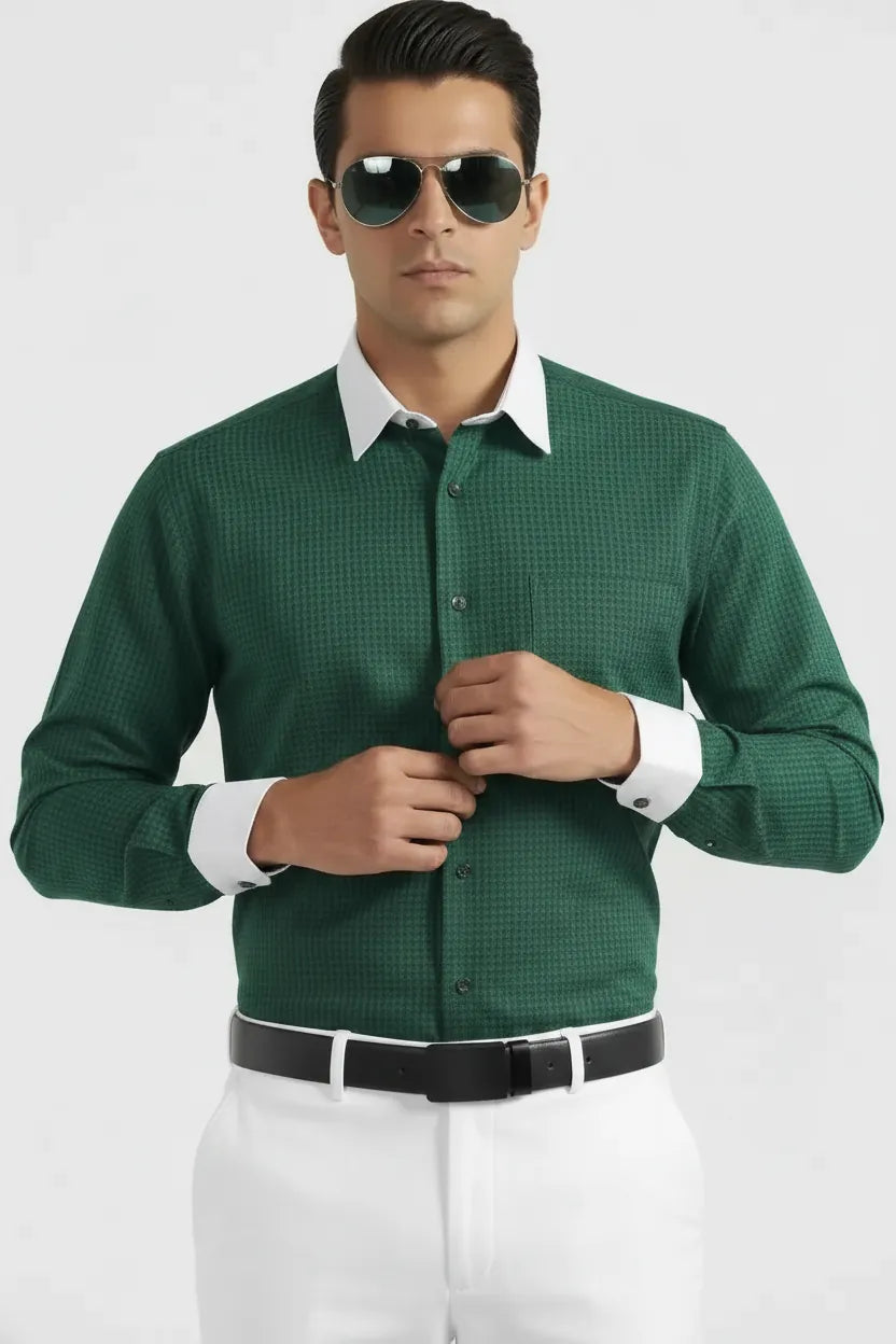 EMERALD GREEN MICRO SHIRT