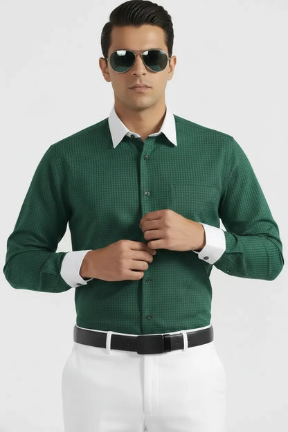 EMERALD GREEN MICRO SHIRT