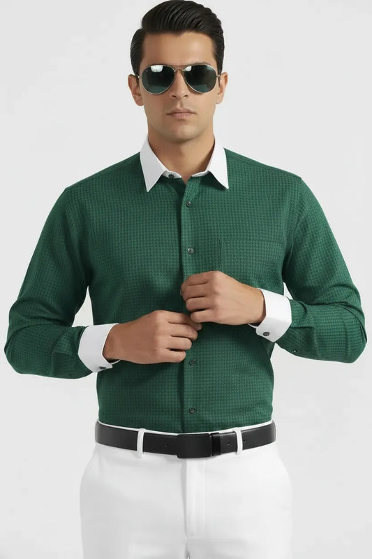 EMERALD GREEN MICRO SHIRT
