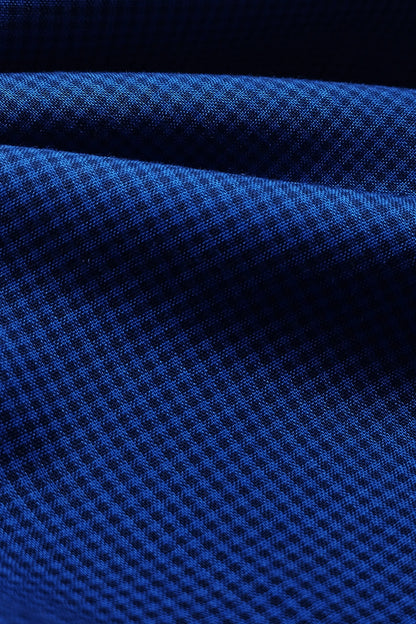 REFINED INDIGO MICRO CHECK SHIRT