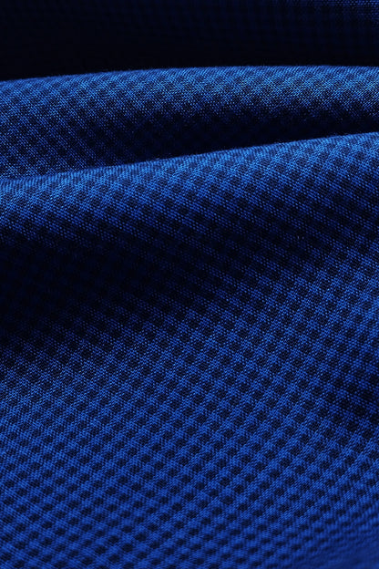 REFINED INDIGO MICRO CHECK SHIRT