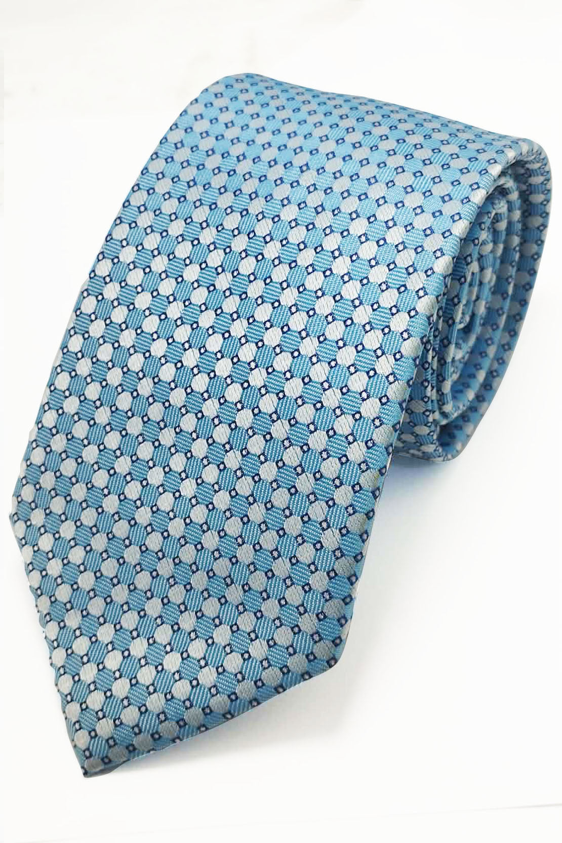 AZURE REFINED PATTERN TIE