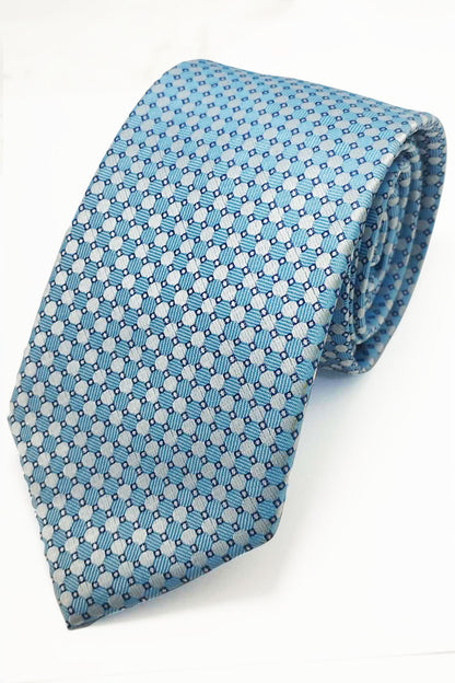 AZURE REFINED PATTERN TIE
