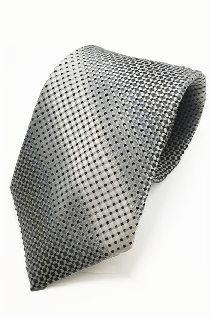 MONOCHROME TEXTURED SILK TIE